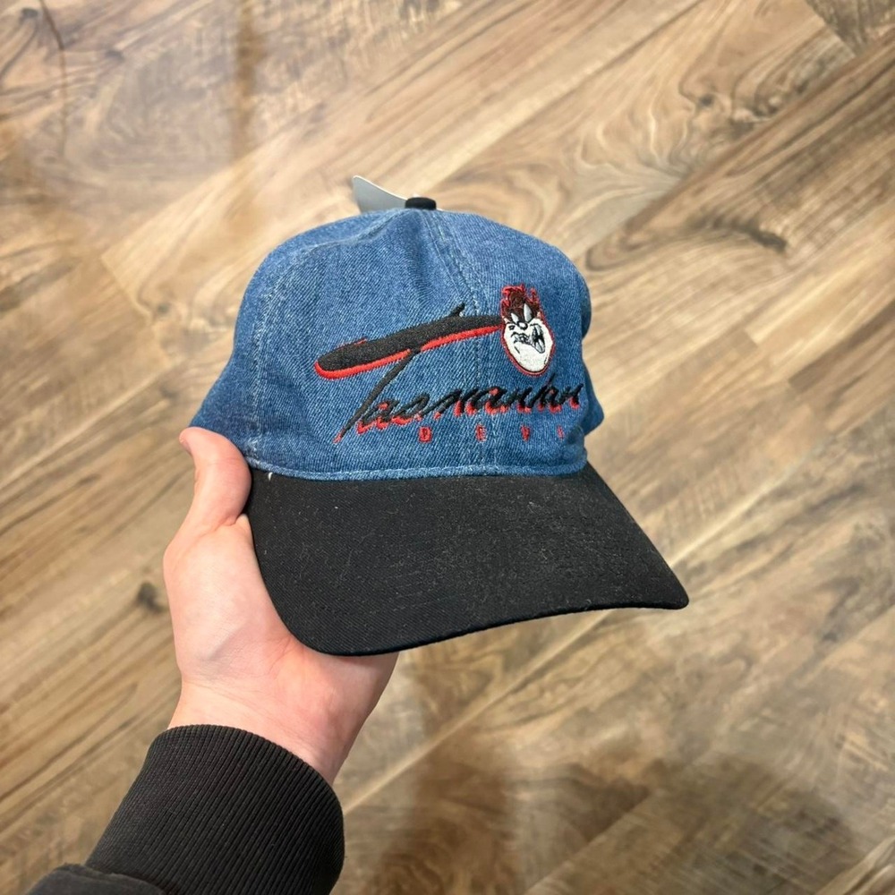 Vintage Y2K Tasmanian Devil Looney Tunes Denim Hat (NWT)